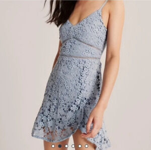 Abercrombie & Fitch crochet/lace overlay mini dress SZ XS